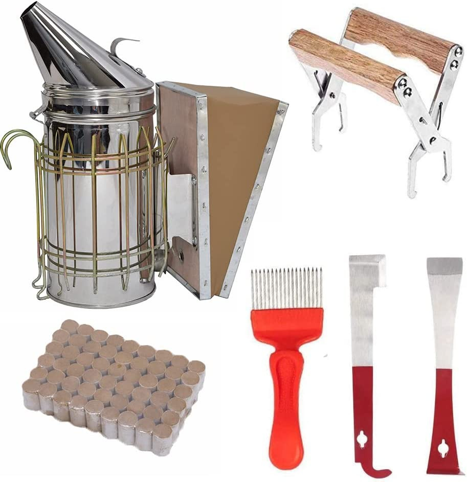 Beekeeping Tools Set with Bee Smoker Starter Kit