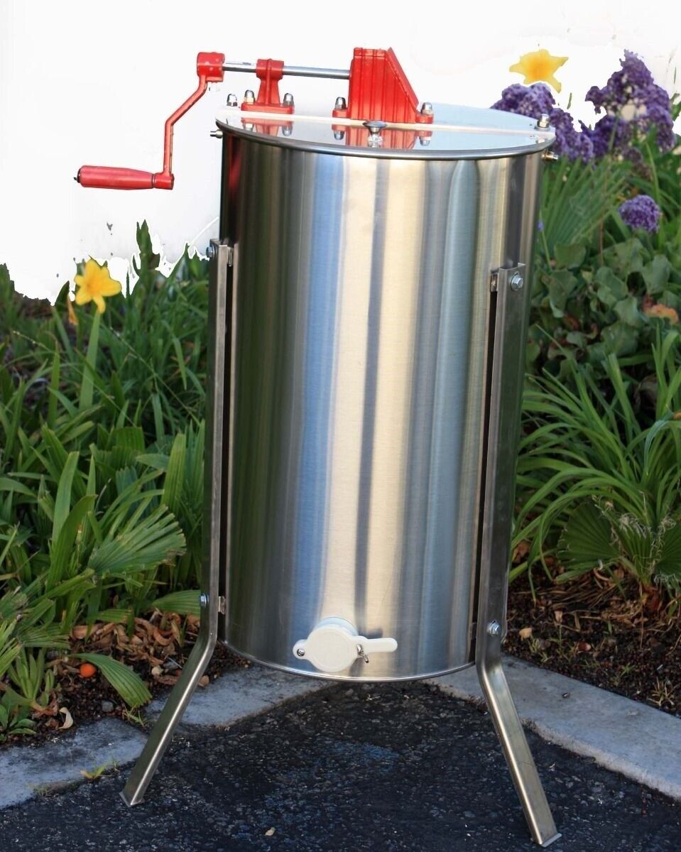 2 Frame Manual Honey Extractor Spinner Drum Tank