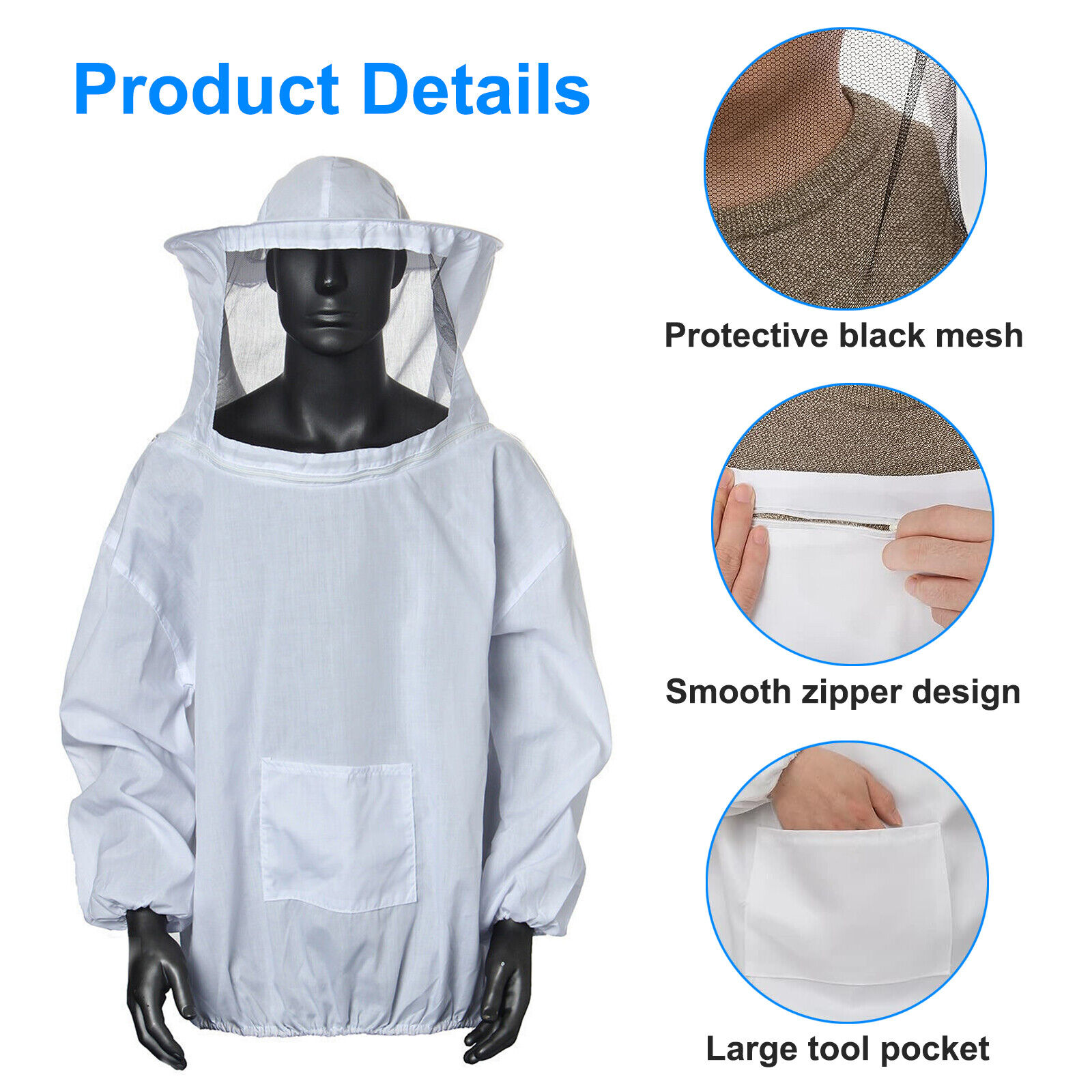 Beekeeping Protective Suit with Veil and Gloves