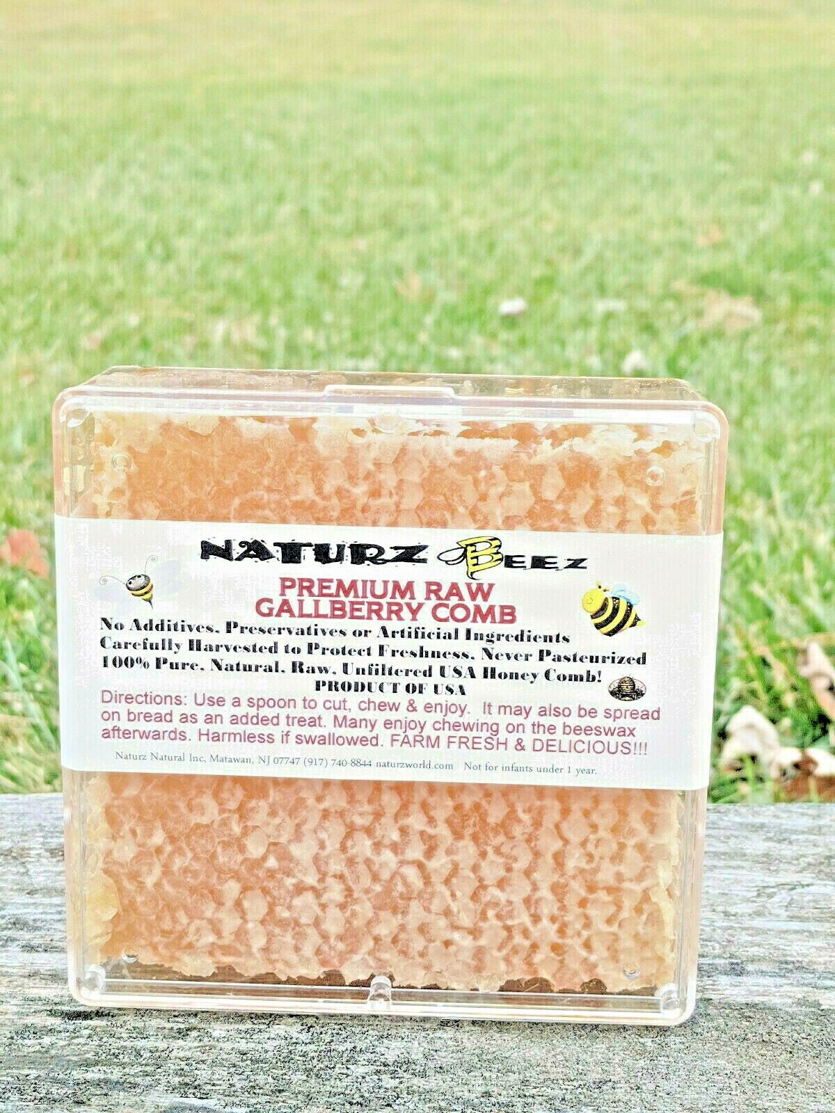 USA Raw Gallberry Honeycomb 12oz - 100% Pure