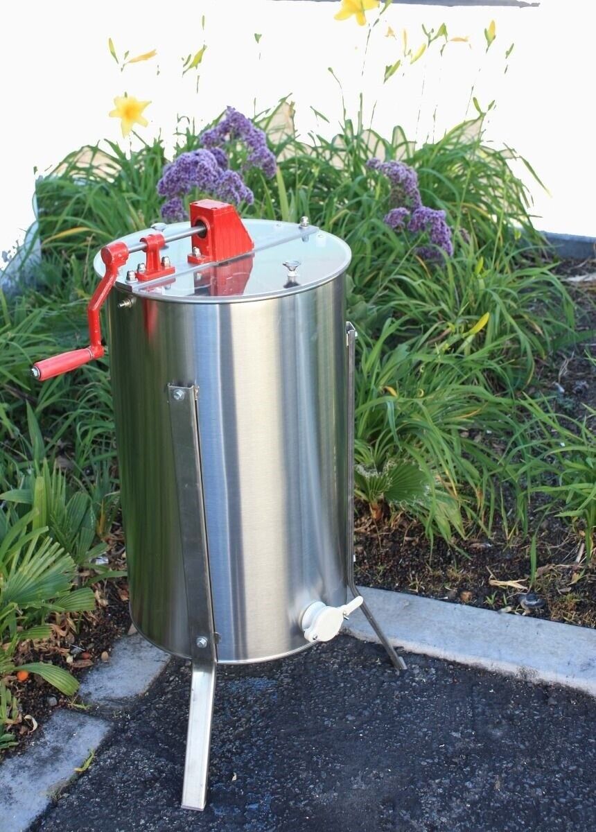 2 Frame Manual Honey Extractor Spinner Drum Tank