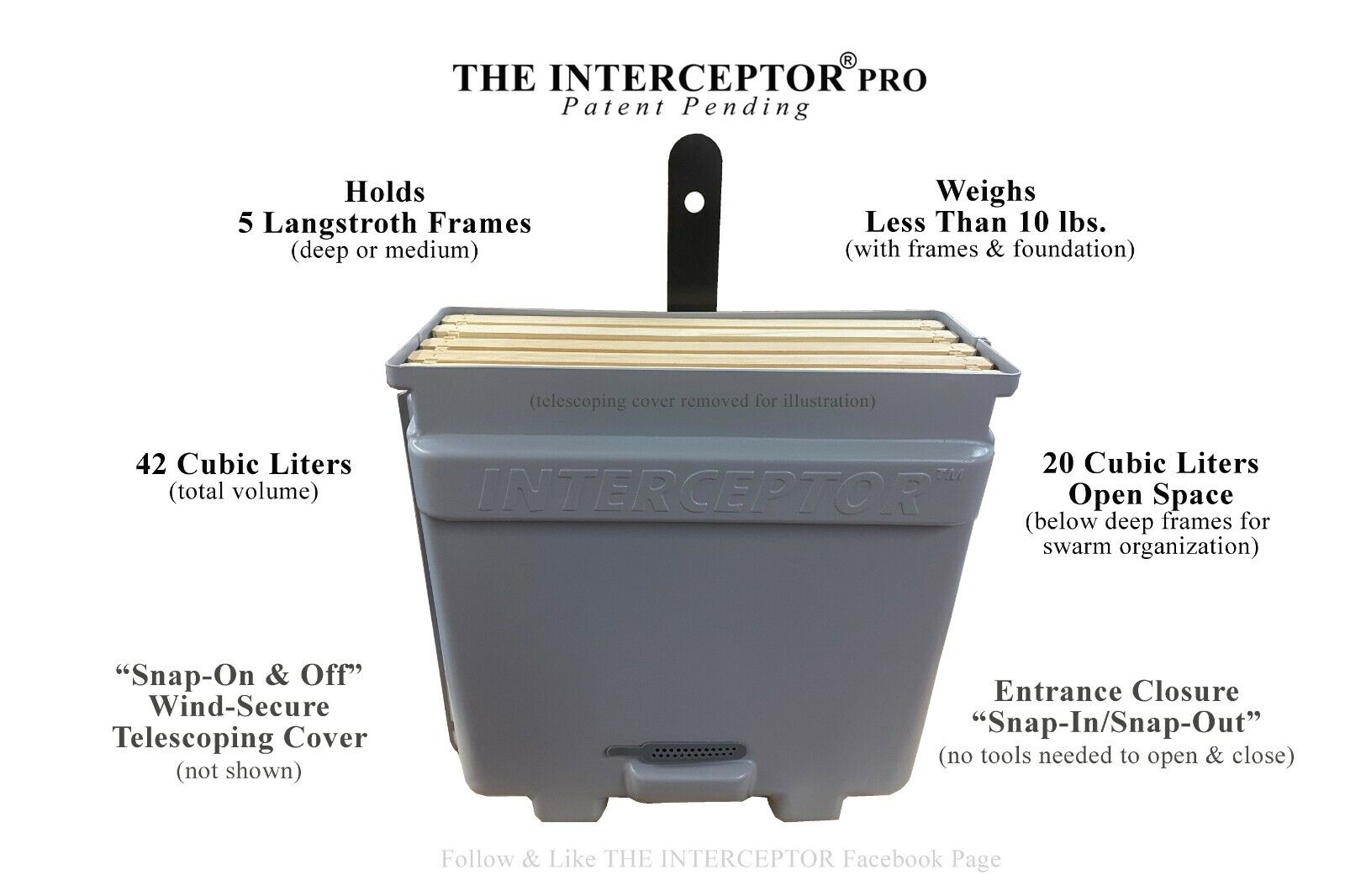 Honeybee Swarm Trap - The Interceptor Pro: Beekeeping lure