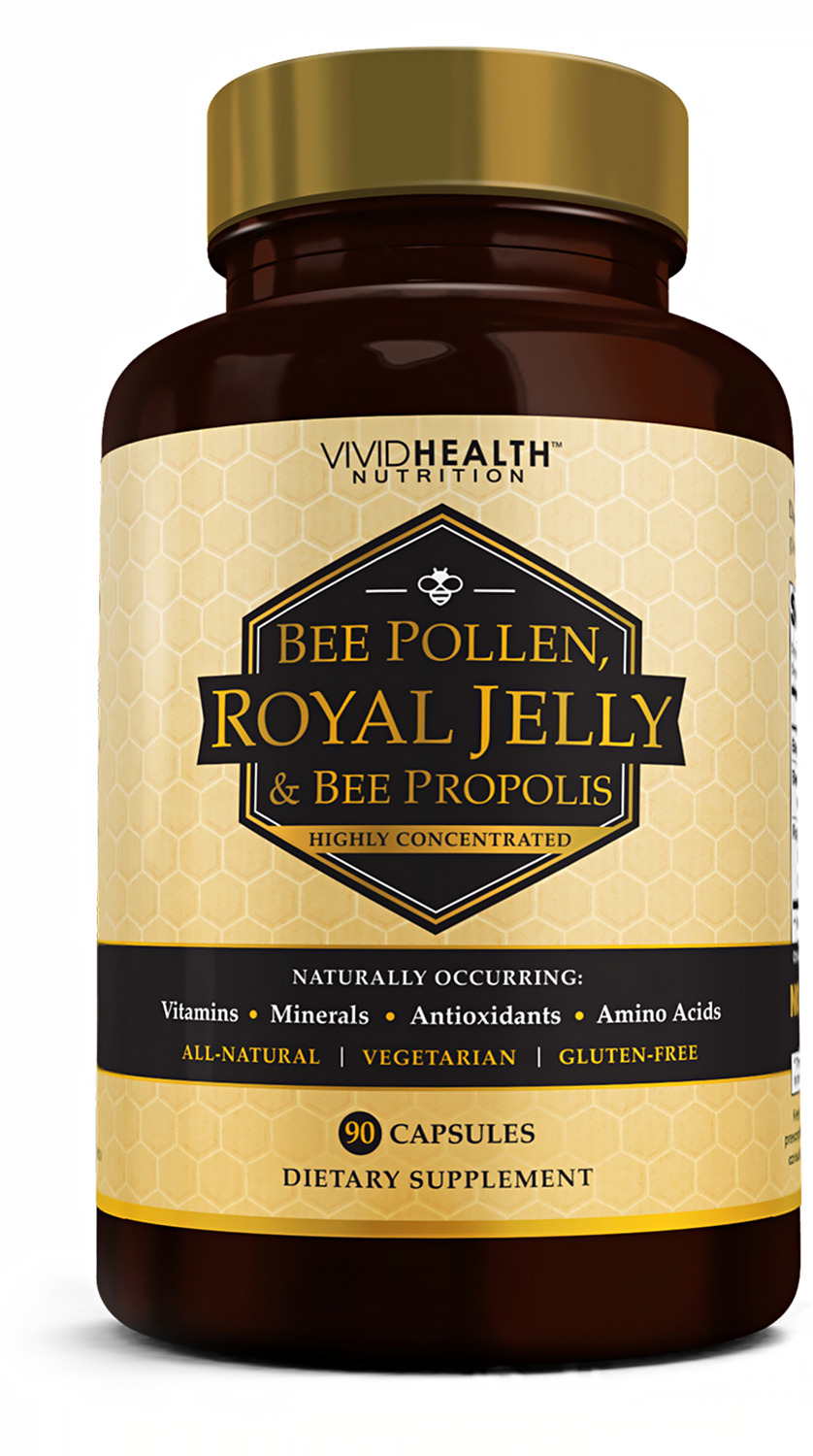Raw Royal Jelly Supplement with Bee Pollen & Propolis