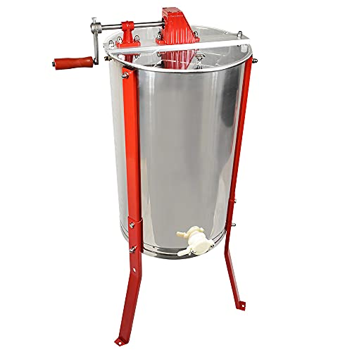 Professional 2 Frame Manual Honey Extractor, Metallic