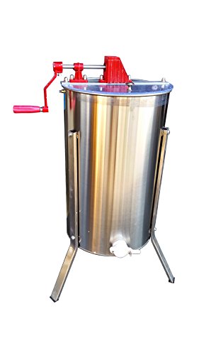 Professional 2 Frame Manual Honey Extractor, Metallic