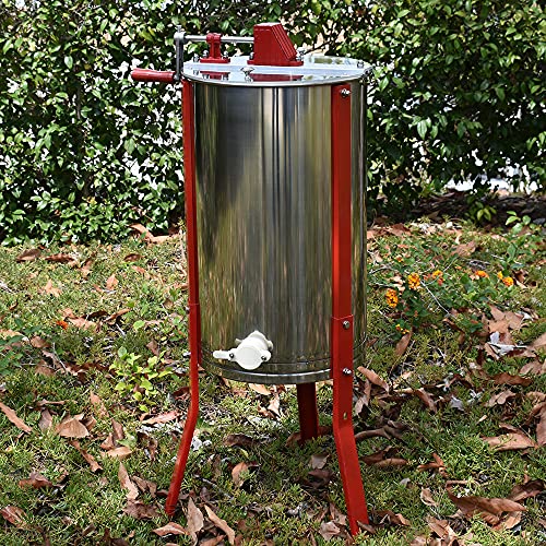 Professional 2 Frame Manual Honey Extractor, Metallic