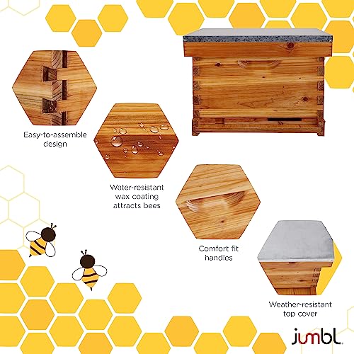 30-Piece Beekeeping Starter Set with Beeswax Coated Beehive