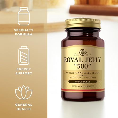 Solgar Royal Jelly Softgels - 60 servings - Gluten/Dairy-Free