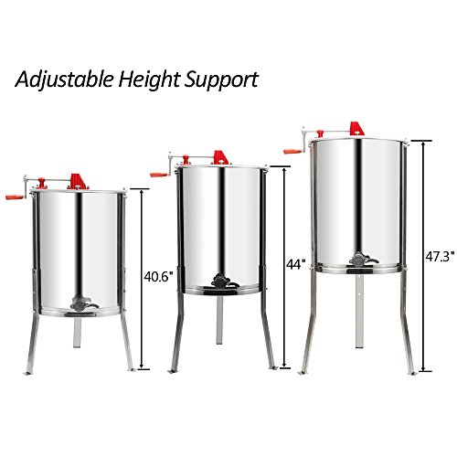 VINGLI 4 Frame Stainless Steel Honey Extractor Spinner