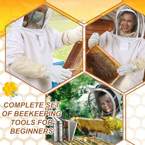 Leriton 30 Piece Beekeeping Starter Kit with Accessories