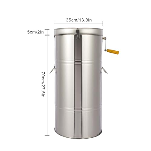 Stainless Steel Manual Crank Honey Extractor, Beekeeper’s Essential