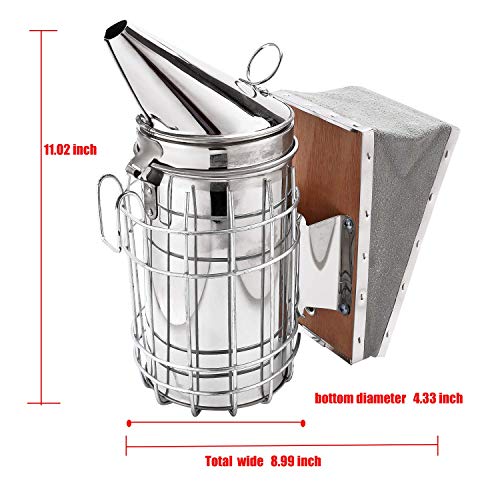 HunterBee Beekeeping Starter Tool Kit with Hive Smoker