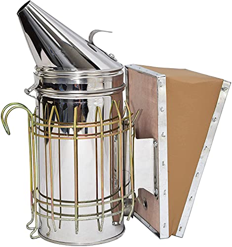 Stainless Steel Bee Hive Smoker with Heat Shield