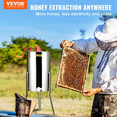 VEVOR Stainless Steel Honey Extractor, 2/4 Frame