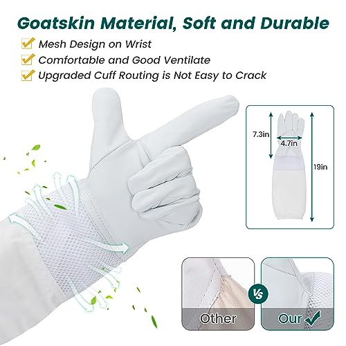 Unisex Sting Proof Beekeeping Bee Suit with Accessories