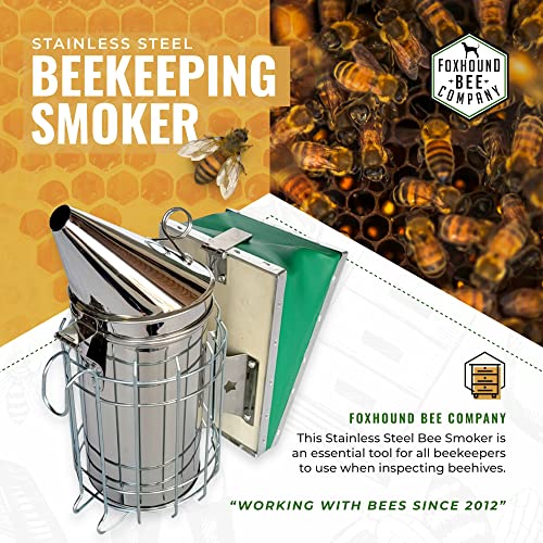 Foxhound Bee Co 11-inch Stainless Steel Bee Smoker