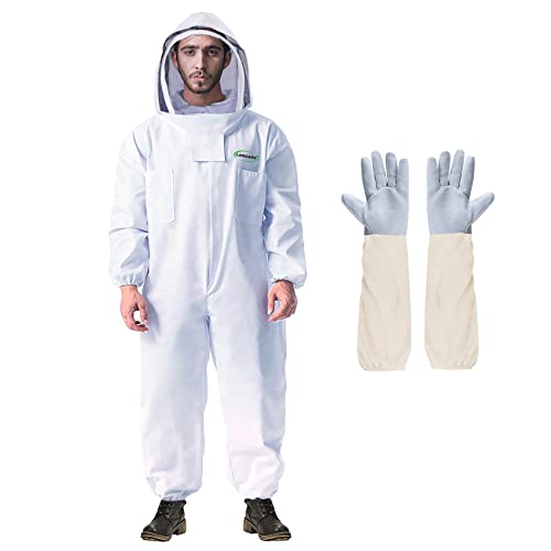 Unisex Professional Bee Suit with Glove & Hood