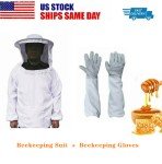 Beekeeping Jacket with Veil and Long Sleeve Gloves