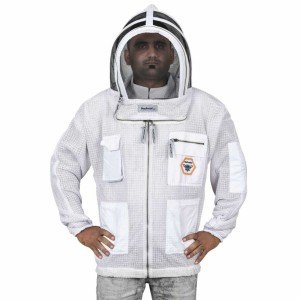 Ultra Ventilated Beekeeping Jacket with Veil - Large