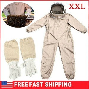 Ventilated XXL Beekeeping Suit with Hood & Gloves