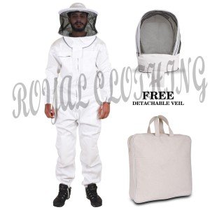 Ventilated Beekeeping Suit with Detachable Veil