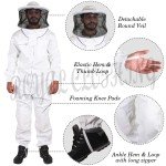 Ventilated Beekeeping Suit with Detachable Veil