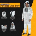 Ventilated Beekeeping Suit with Gloves & Veil - 3XL