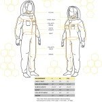 Cotton Full Body Beekeeping Suit with Veil - Large
