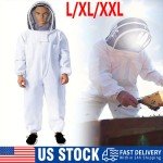 Beekeeping Jacket with Double Zippered Protective Veil