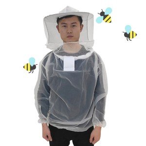 Beekeeping White Protective Jacket with Veil and Hat
