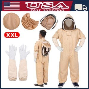 Ventilated Heavy-Duty Beekeeping Suit with Gloves XXL