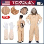 Ventilated Heavy-Duty Beekeeping Suit with Gloves XXL