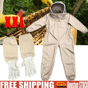 XXL Cotton Full Body Beekeeping Suit with Veil