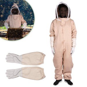 Ventilated Beekeeping Suit with Gloves, XXL