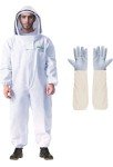 Unisex 3XL Cotton Beekeeping Suit with Veil