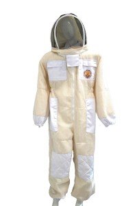 Large Ventilated White Beekeeping Suit for All