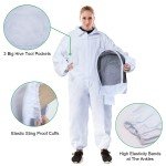 Ventilated Beekeeping Jacket with Sheepskin Gloves