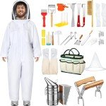 30-Piece Beekeeping Starter Tool Kit and Bee Suit