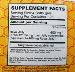 Royal Jelly 400mg - 100 Softgels for Immunity