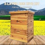 Complete Beekeeping Set: 3 Wooden Hive Boxes