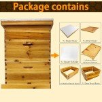 Complete Beekeeping Set: 3 Wooden Hive Boxes