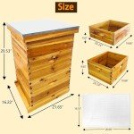 Complete Beekeeping Set: 3 Wooden Hive Boxes