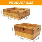 Complete Beekeeping Set: 3 Wooden Hive Boxes