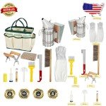12 Piece Beekeeping Supplies Set with Tote & Smoker