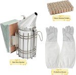 12 Piece Beekeeping Supplies Set with Tote & Smoker