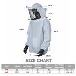 Beekeeping Protective Jacket with Veil, Size L