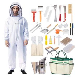 31-Piece Beekeeping Tool Kit with Bee Suit