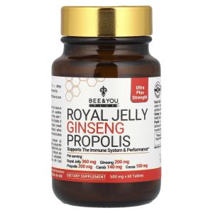 Royal Jelly Ginseng Propolis Tablets - 60 Count