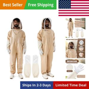XXL Beekeeping Suit for Men and Women with Gloves