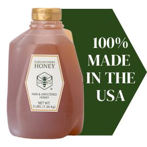 3 lbs. Pure Raw Georgia Honey - Unfiltered & Unheated